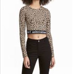 H&M leopard shirt says don't underestimate me